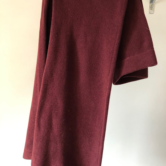 COS knitted wide leg pants in wine - Picture 4 of 4